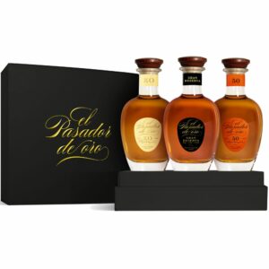 Coffret Découverte Vieux Rhum El Pasador de Oro 3*20cl (XO, Passion, Gran Reserva), Origine Guatemala, en étui